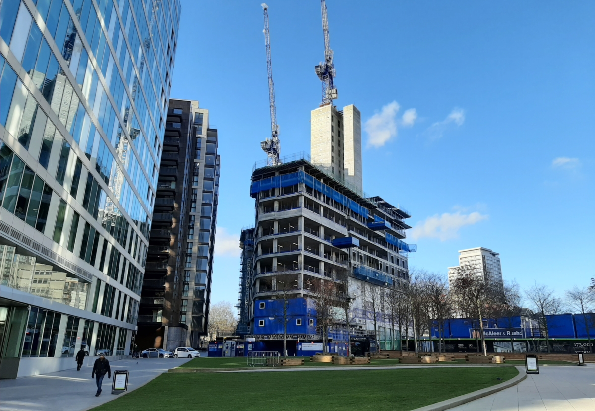 The new Premier Inn under construction in Paddington 