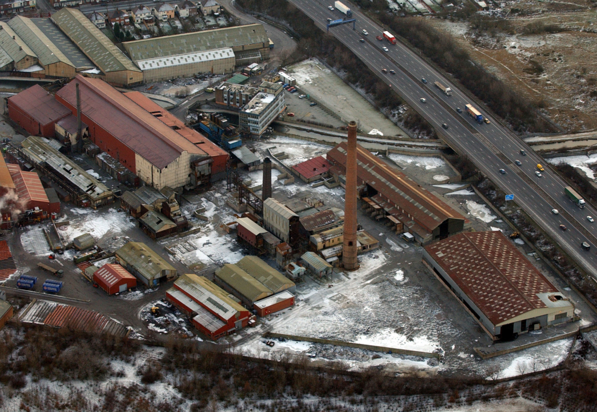 The heavily contaminated site and how it will eventually look