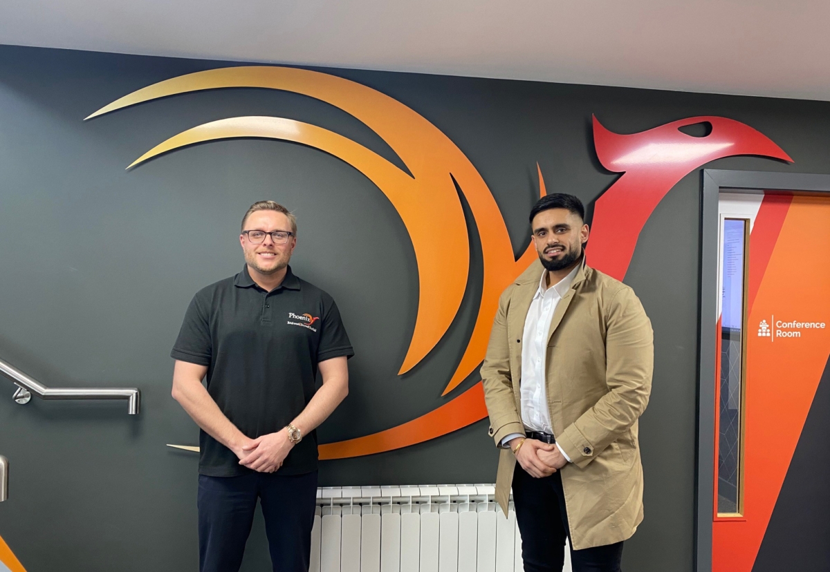 Phoenix managing director Christian Watson welcomes former Irvine Whitlock QS Pav Bains