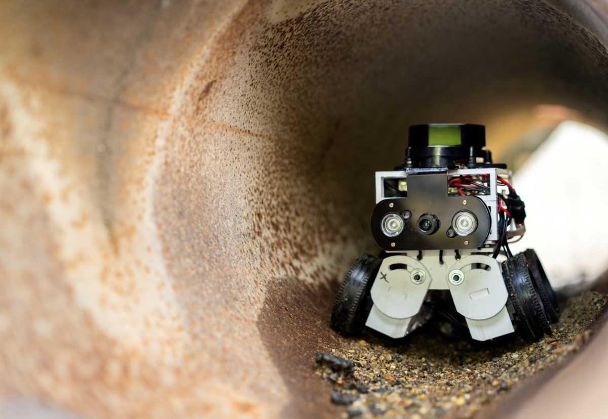 Roaming robo-rat has successfully undergone simulated trials at the utility engineering specialist Synthotech's test facility in Yorkshire