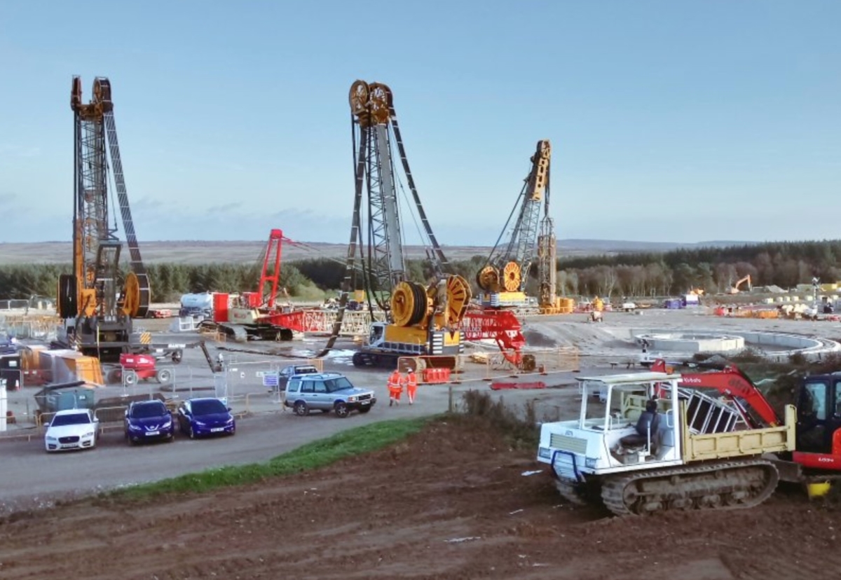 Shaft sinking work at the Woodsmith Mine head