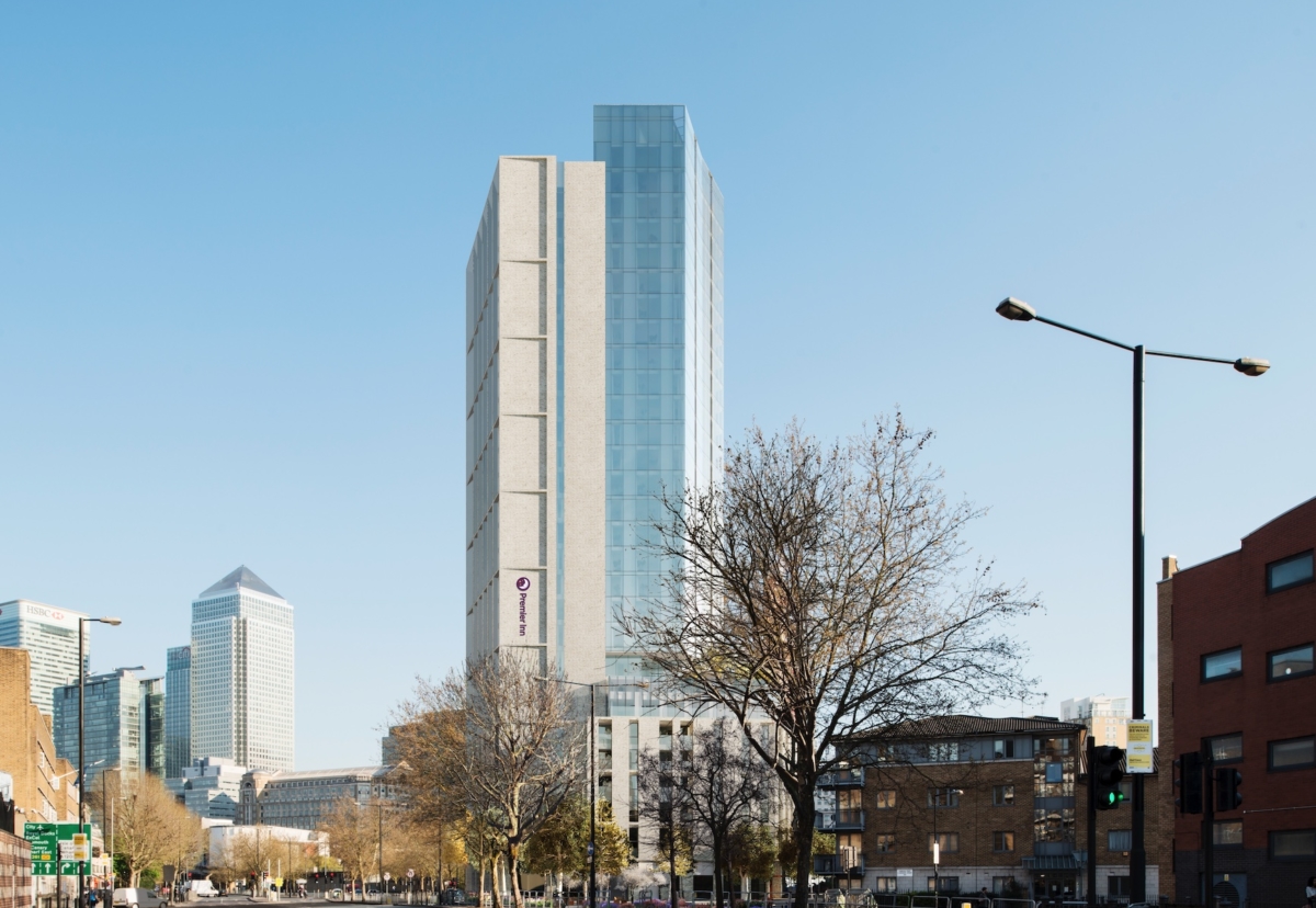 Mixed resi hotel scheme consists of two towers on a common podium