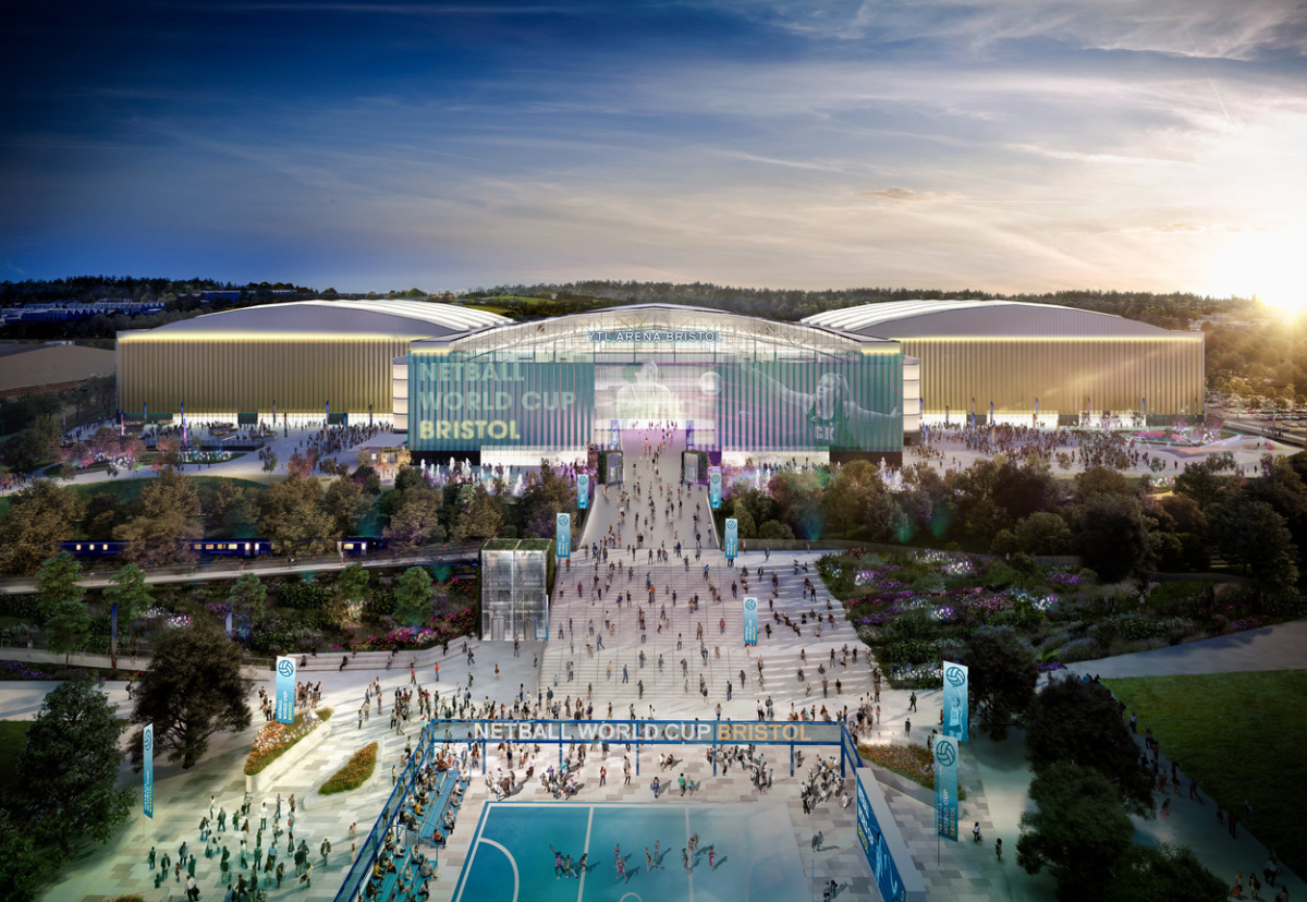 A main central building will house the arena, with a conference hall and shops and leisure facilities on either side