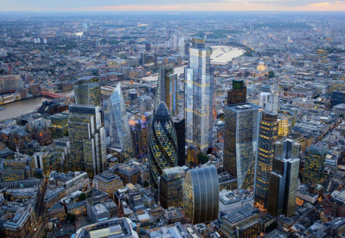 City of London skyline after major projects with planning are built