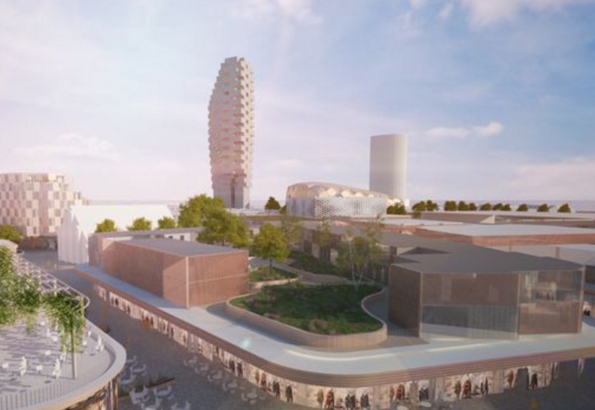 Plans include landmark high-rise, arena and aquatics centre