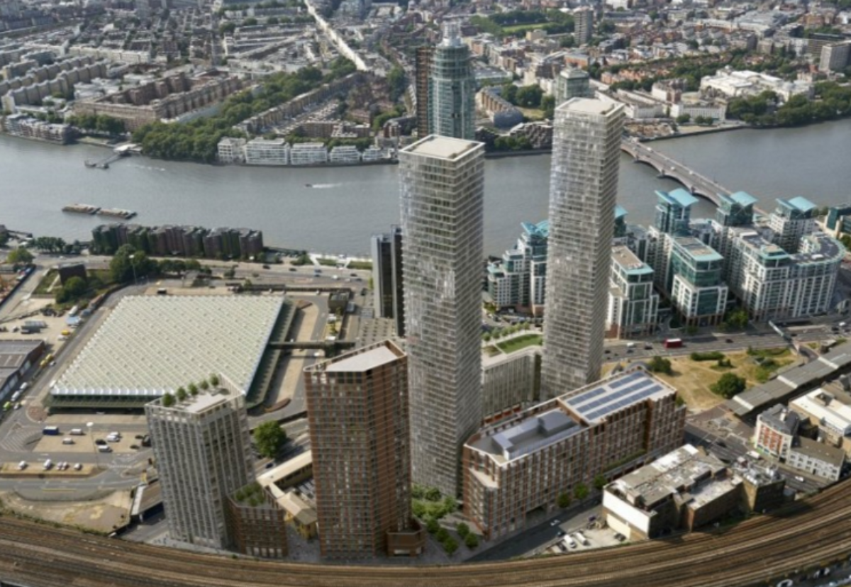 Vauxhall Square includes  454 apartments in two 50-storey towers