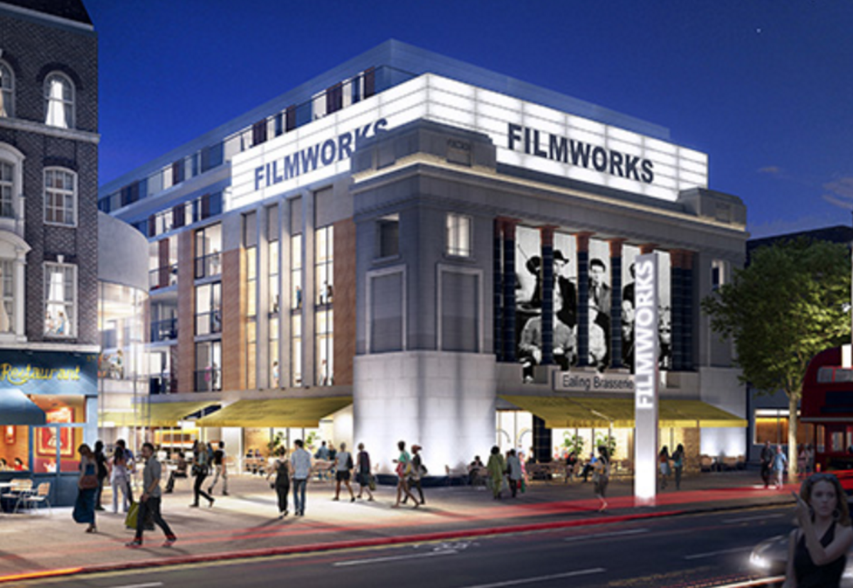 The original Ealing filmwork cinema façade will be retained