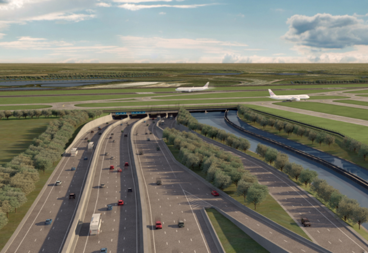 More that £1.5bn could be saved by moving runway so its doesn't bridge the M25