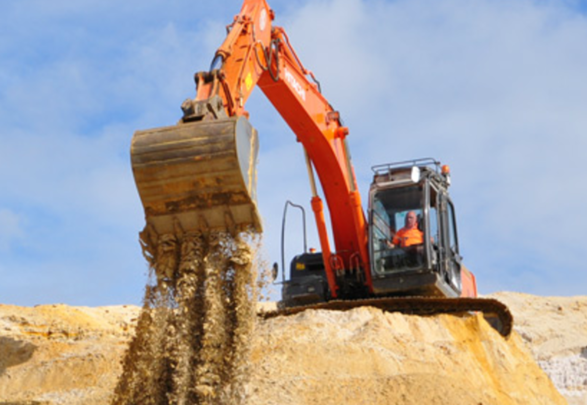 Quarry operation in Heath and Reach produces high-grade silica sand