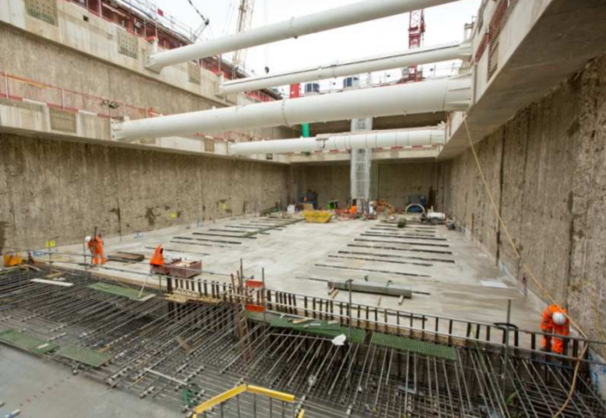 Battersea Power Station box where tunnelling will start