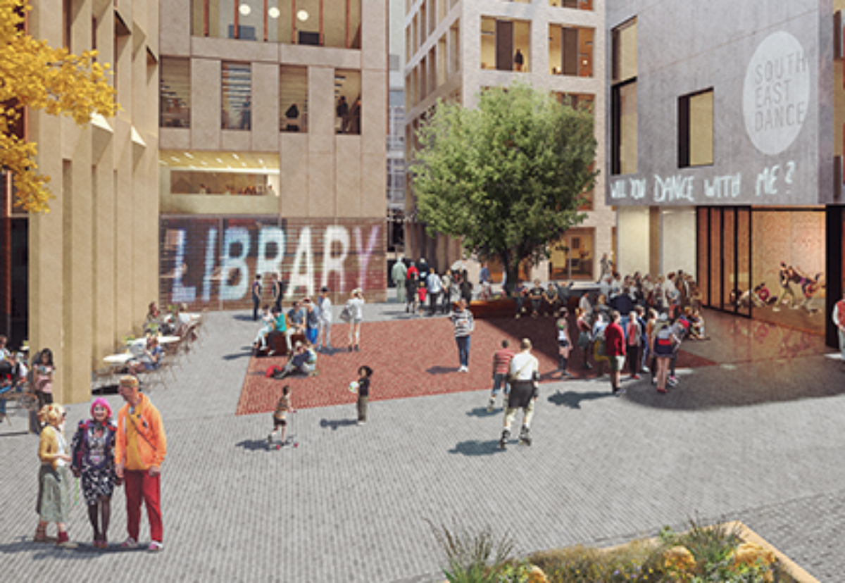 Land where the library was due to be built will now be landscaped