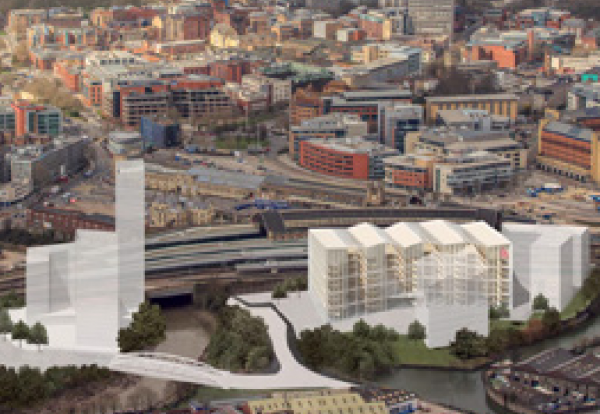 Bristol University plans to build the new Temple Meads campus in two building clusters 