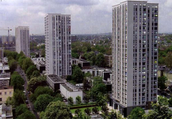 Three of four towers in the Chalcots Estate