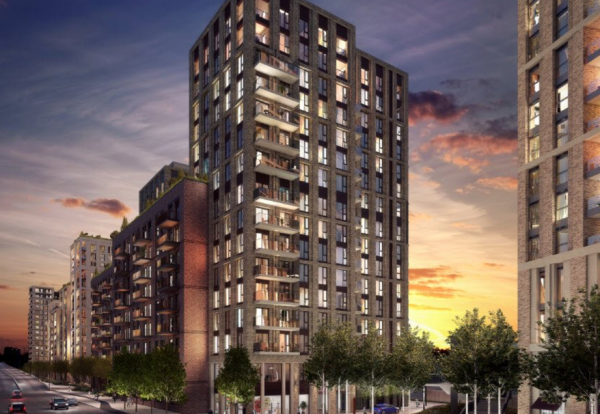 Galliford Try will start work on 975 flats and an hotel at Brunel Street Works in east London