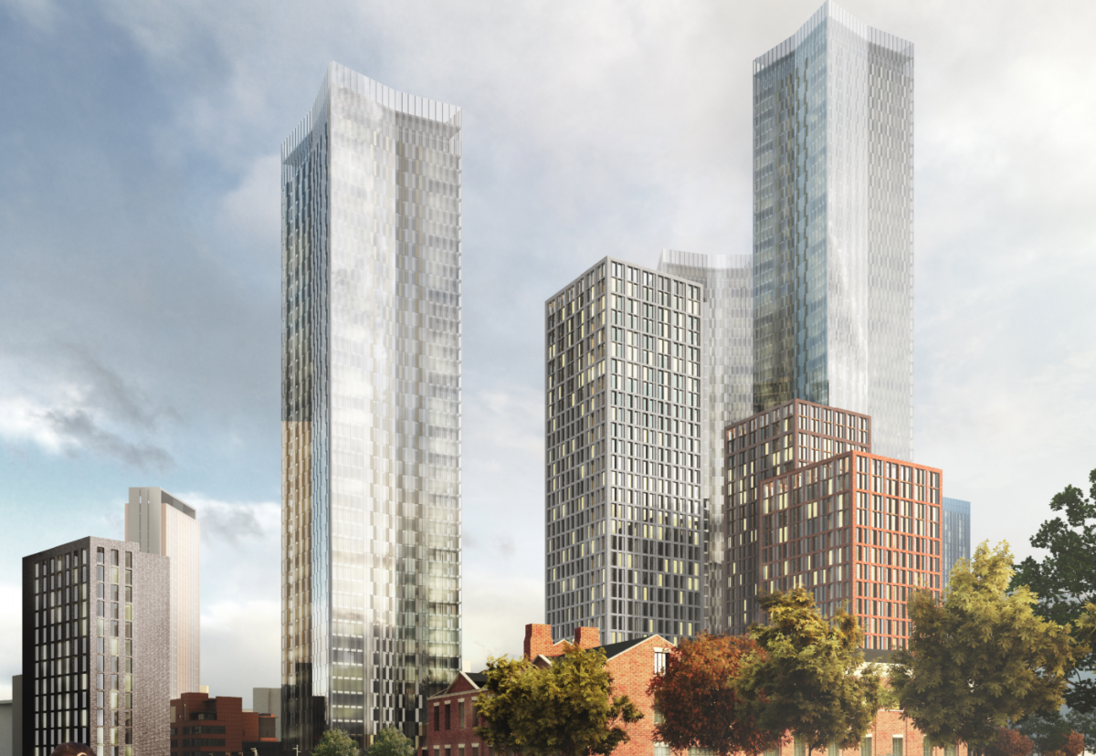 Planned trio of towers with taller Owen Street scheme behind