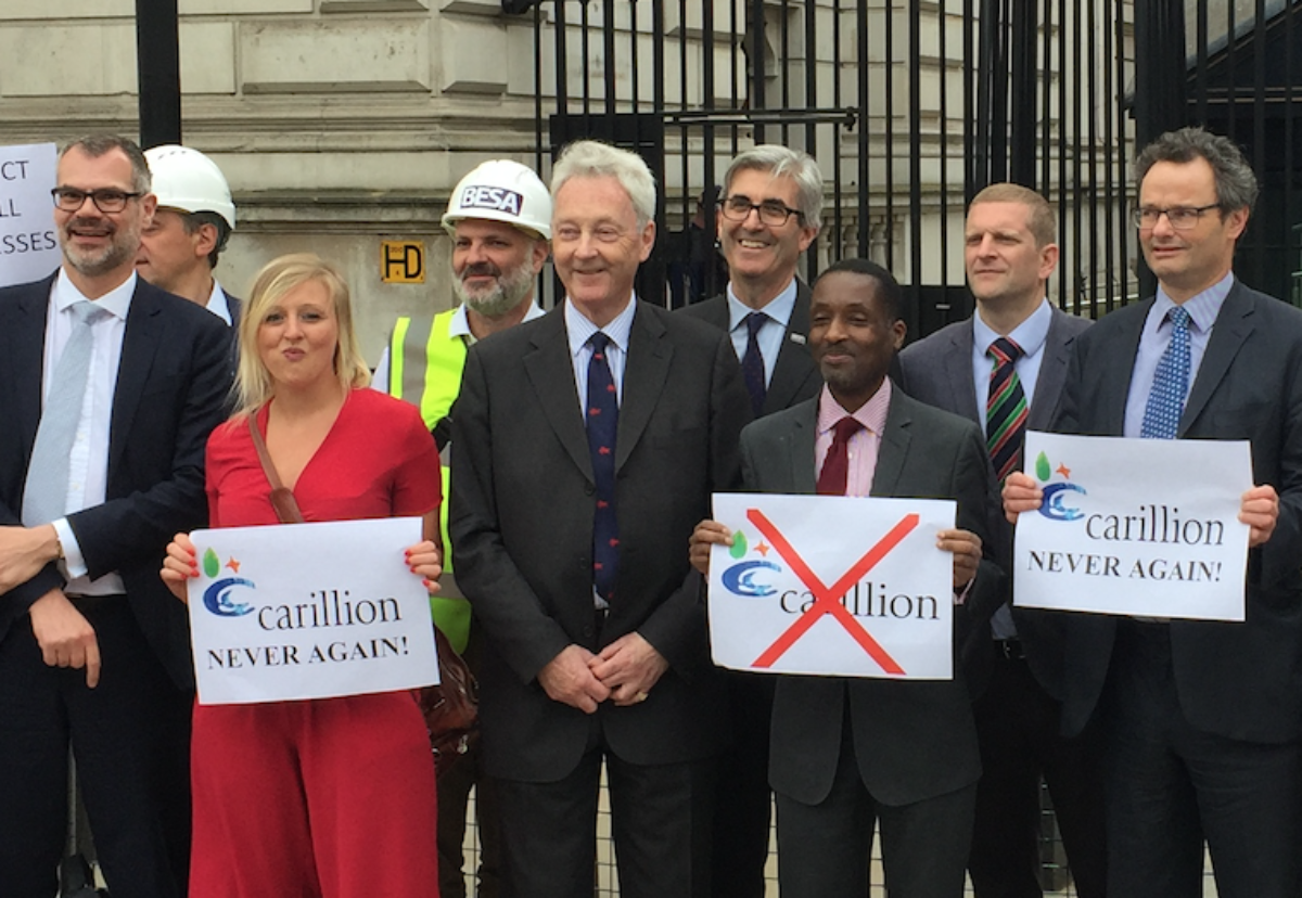 Peter Aldous MP and a delegation of industry leaders from the Building Engineering Services Association, Electrical Contractors Association , Federation of Small Businesses and Federation of Master Builders submitted the petition.