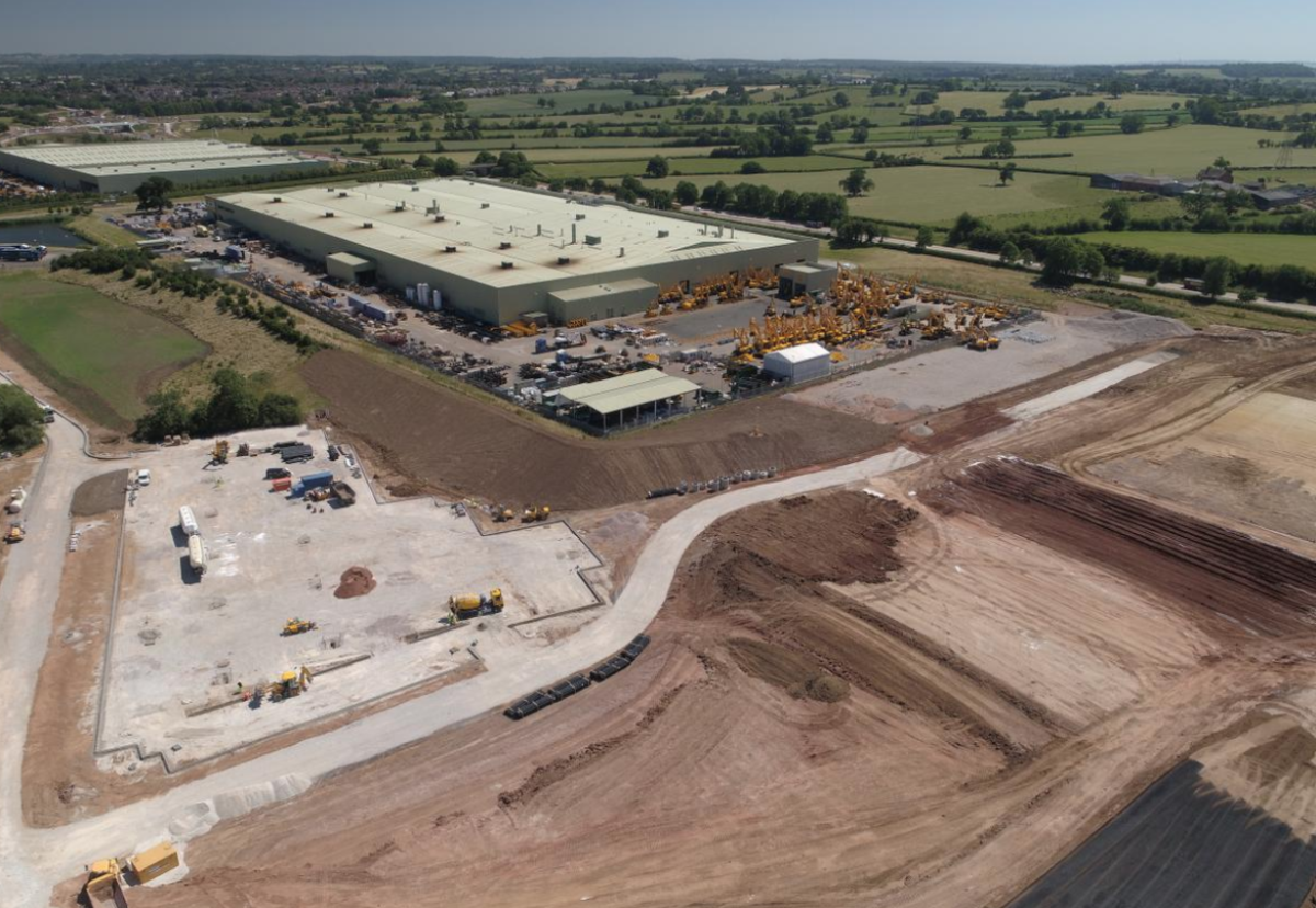 Aerial view of the factory site