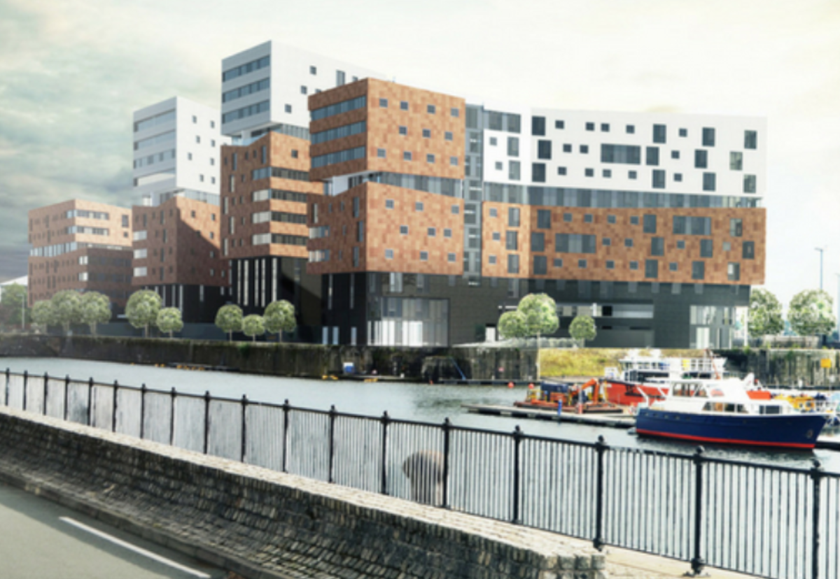 Fletcher-Rae designed scheme will consist of four main housing blocks on the island site
