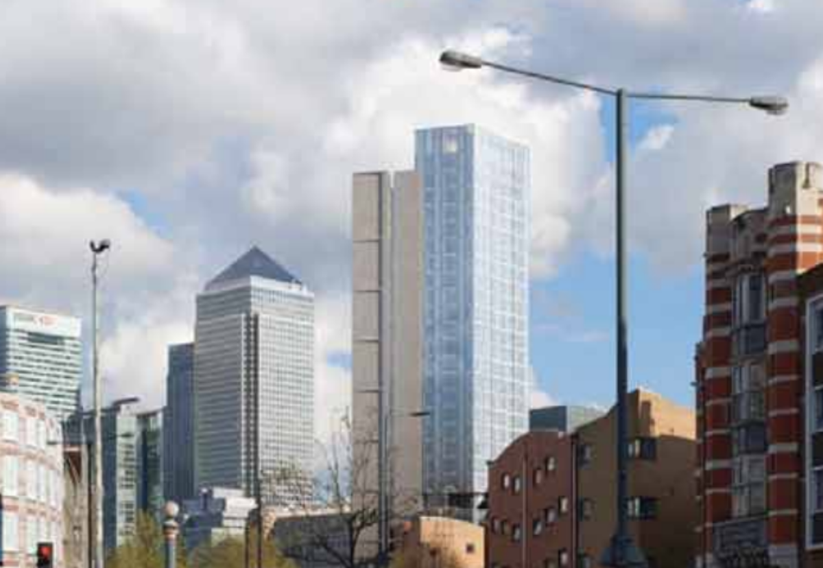 Tower will be split vertically with a fully-glazed and brick-clade panel facade