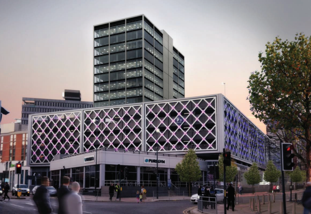 New Merrion Centre tower will offer over 10,000 sq ft of ground floor retail space for a refurbished Home Bargains store and 168,810 sq ft of commercial office space over 16 levels