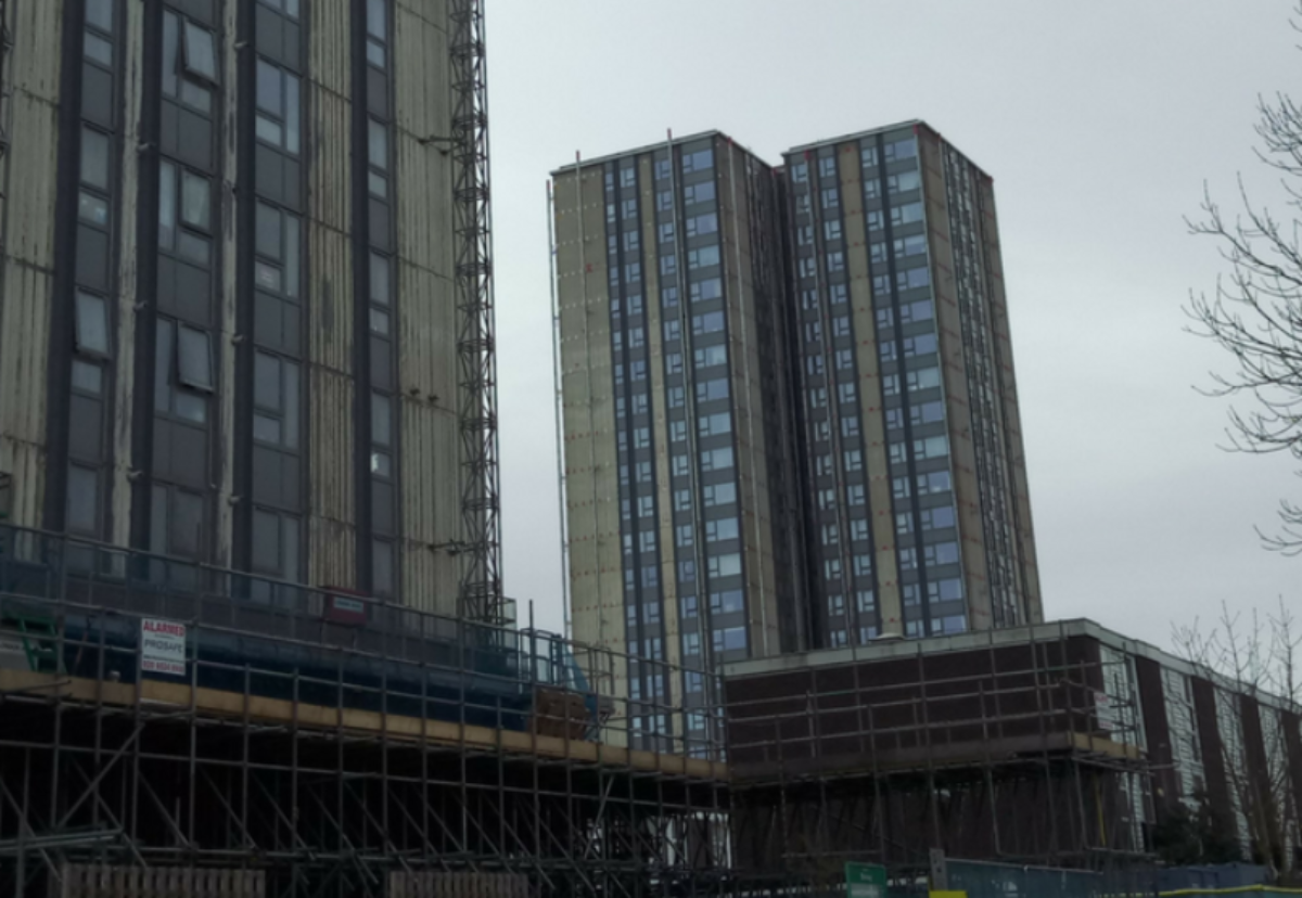 Chalcots Estate where resident were evacuated because of fire risk concerns after the Grenfell Tragedy