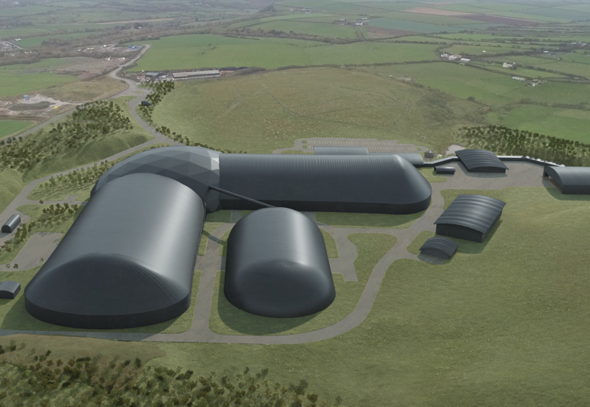 Mining facilities will be housed in domed structures to reduce their impact on the landscape