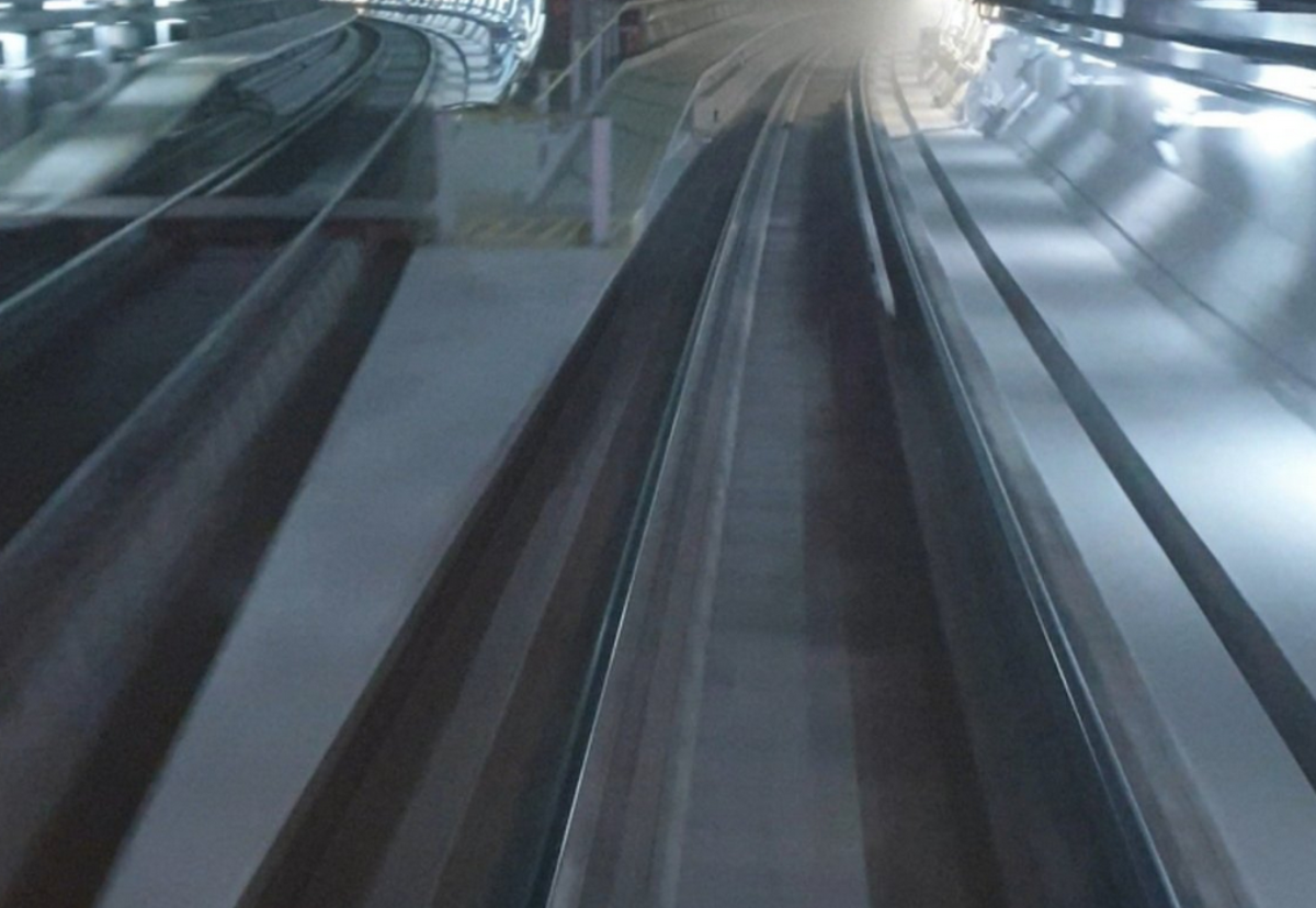 Photo taken by a Crossrail worker showing dust settled in the tunnels