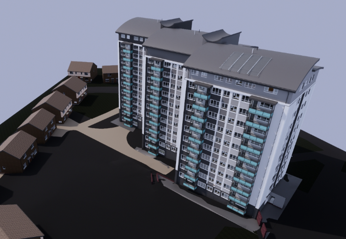 Interlinked buildings will be completely overhauled with new cladding windows and an extra stairwell