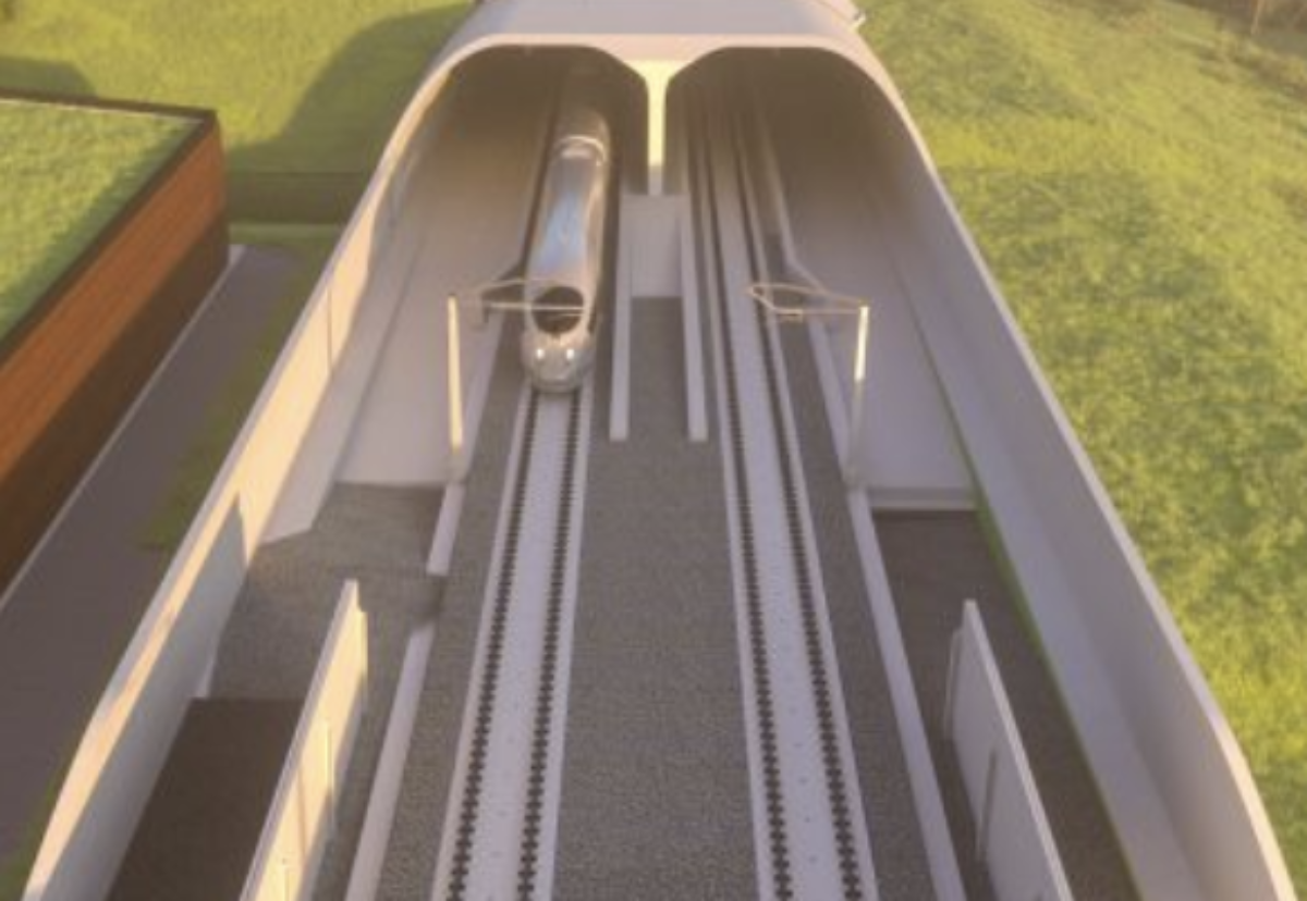 The track will be set onto concrete slabs instead of the ballast commonly used on the UK rail network