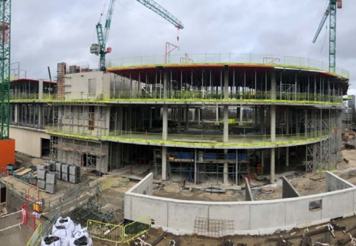 Concrete frame that was demolished for Sheffiedl University's Faculty of Social Sciences