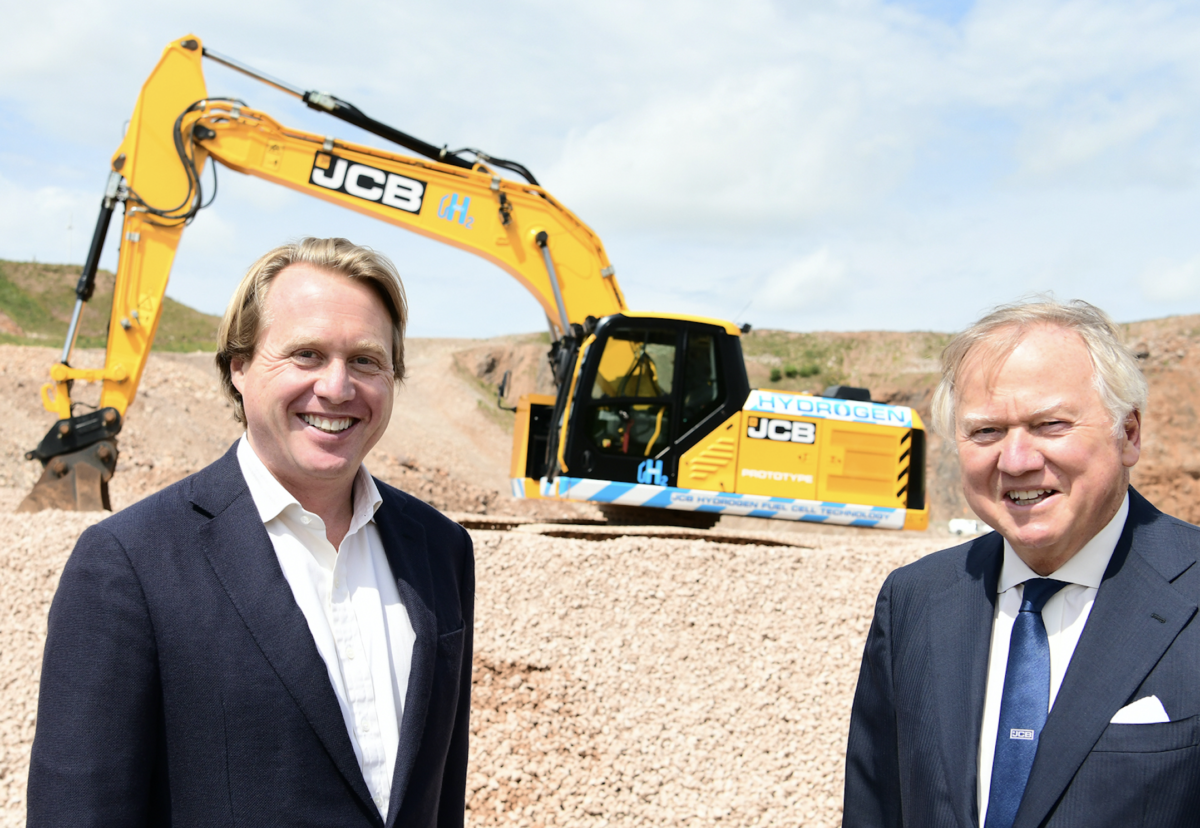 Jo Bamford and father Sir Anthony team up to create world's first hydrogen-fuelled digger