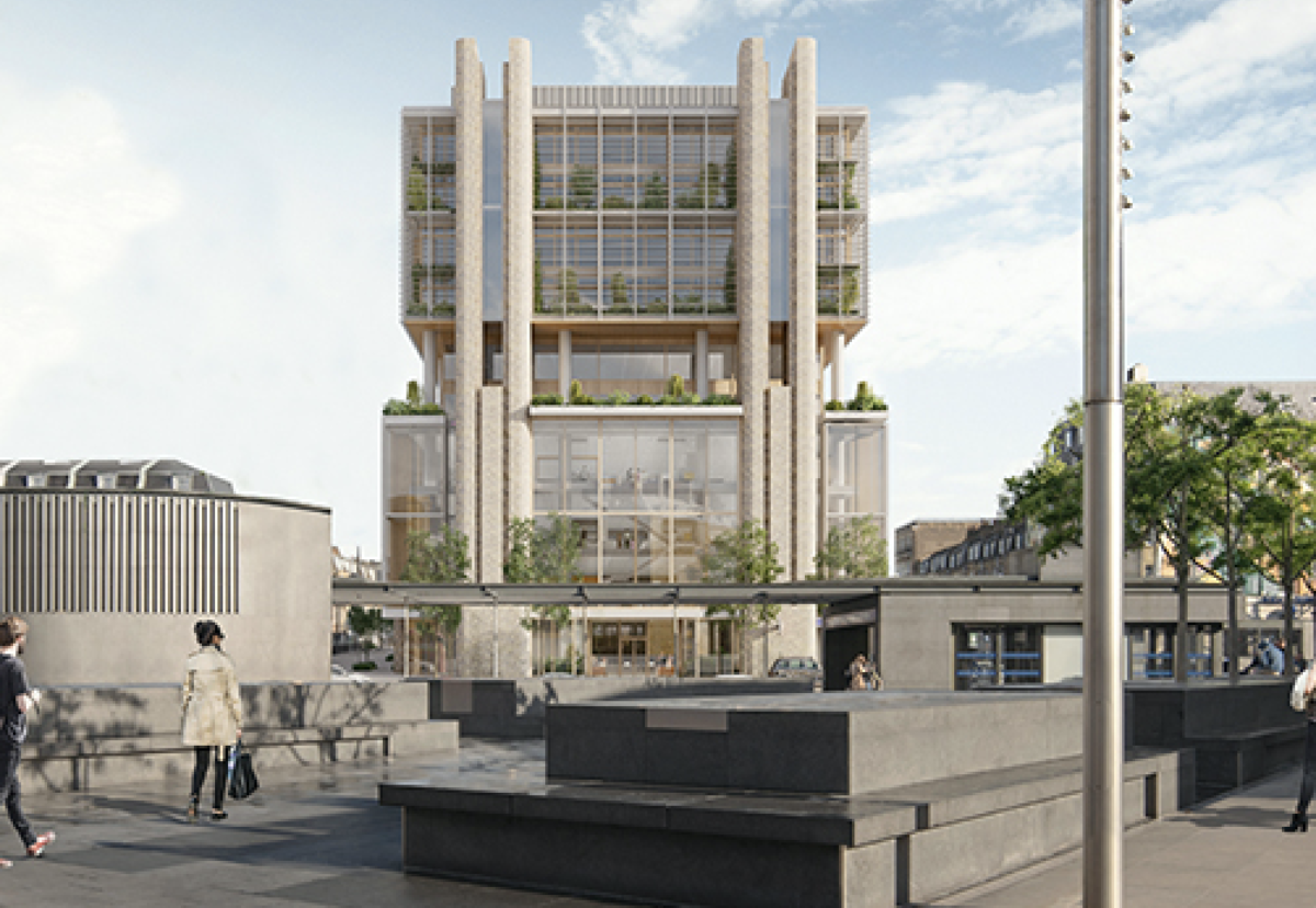 Architect AHMM aims to green the public realm around polluted Euston Road site