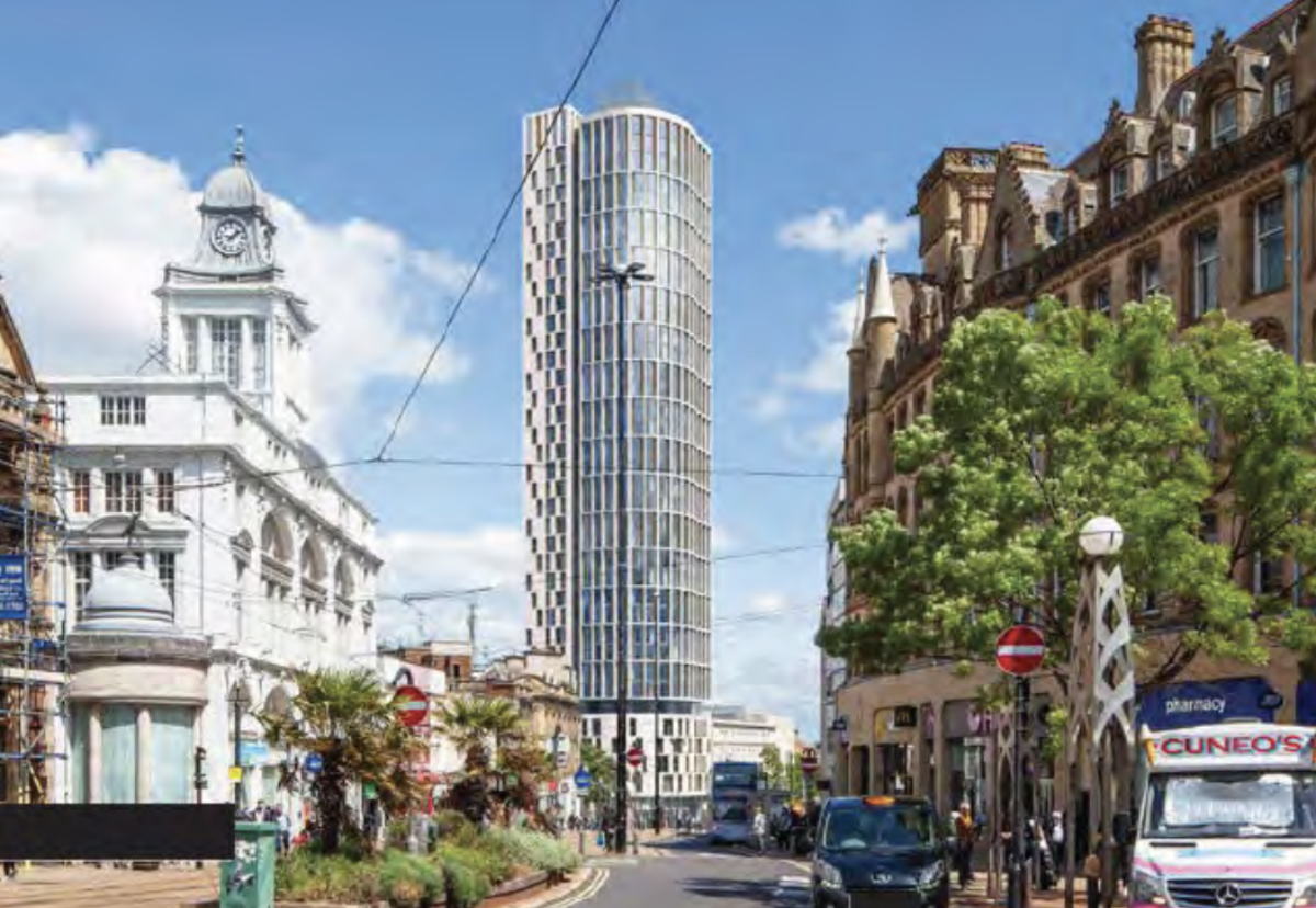 206 flats planned for new high-rise above shops on High Street