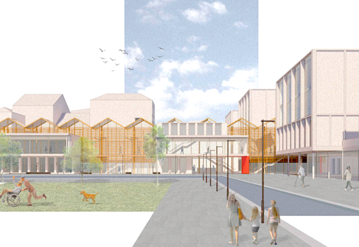 Masterplan sets out sustainable collection of new buildings set around a new “village green.”