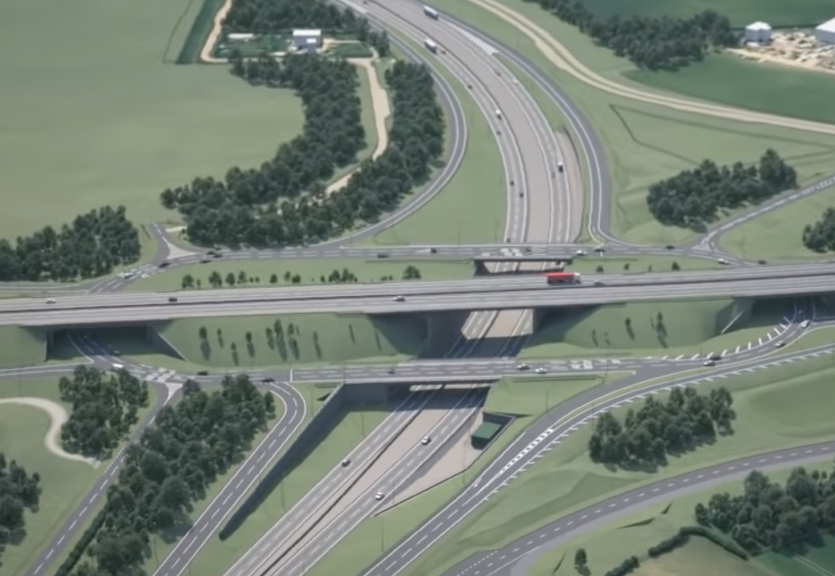New three-tier junction at the Black Cat roundabout forms part of the dualling scheme
