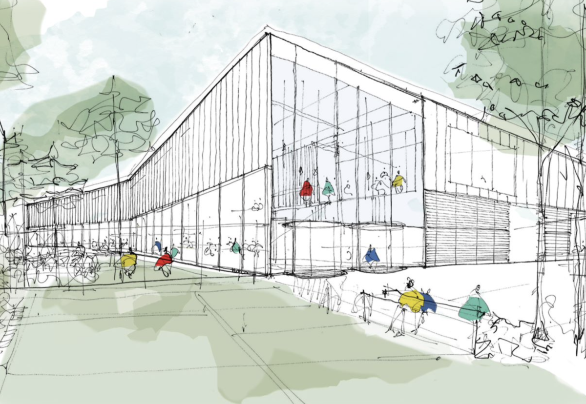 Leisure centre plan designed by LA Architects