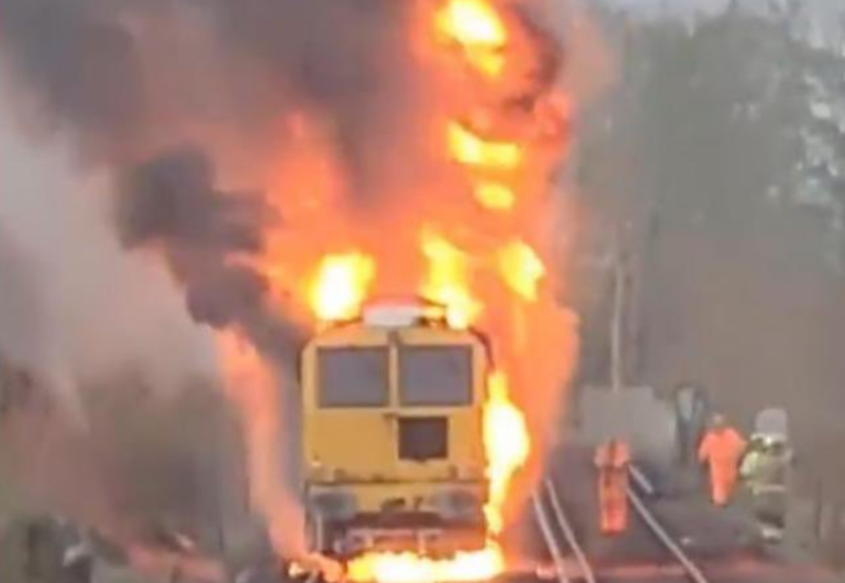 Network rail posted pictures of the blaze on Twitter