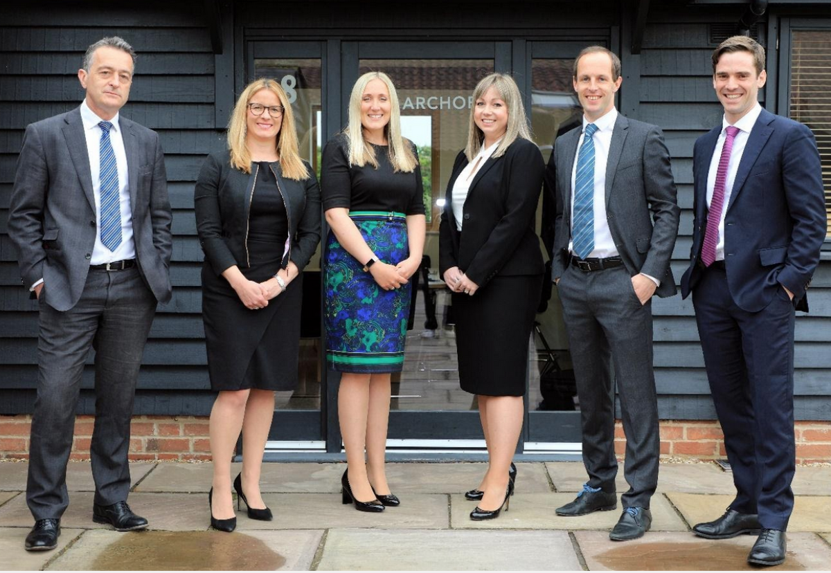 Archor Founding Partners, from left to right: Andrew Rush, Ruth Sunaway, Carolyn Porter, Hanna McNab, Oli Worth and Rory Abel