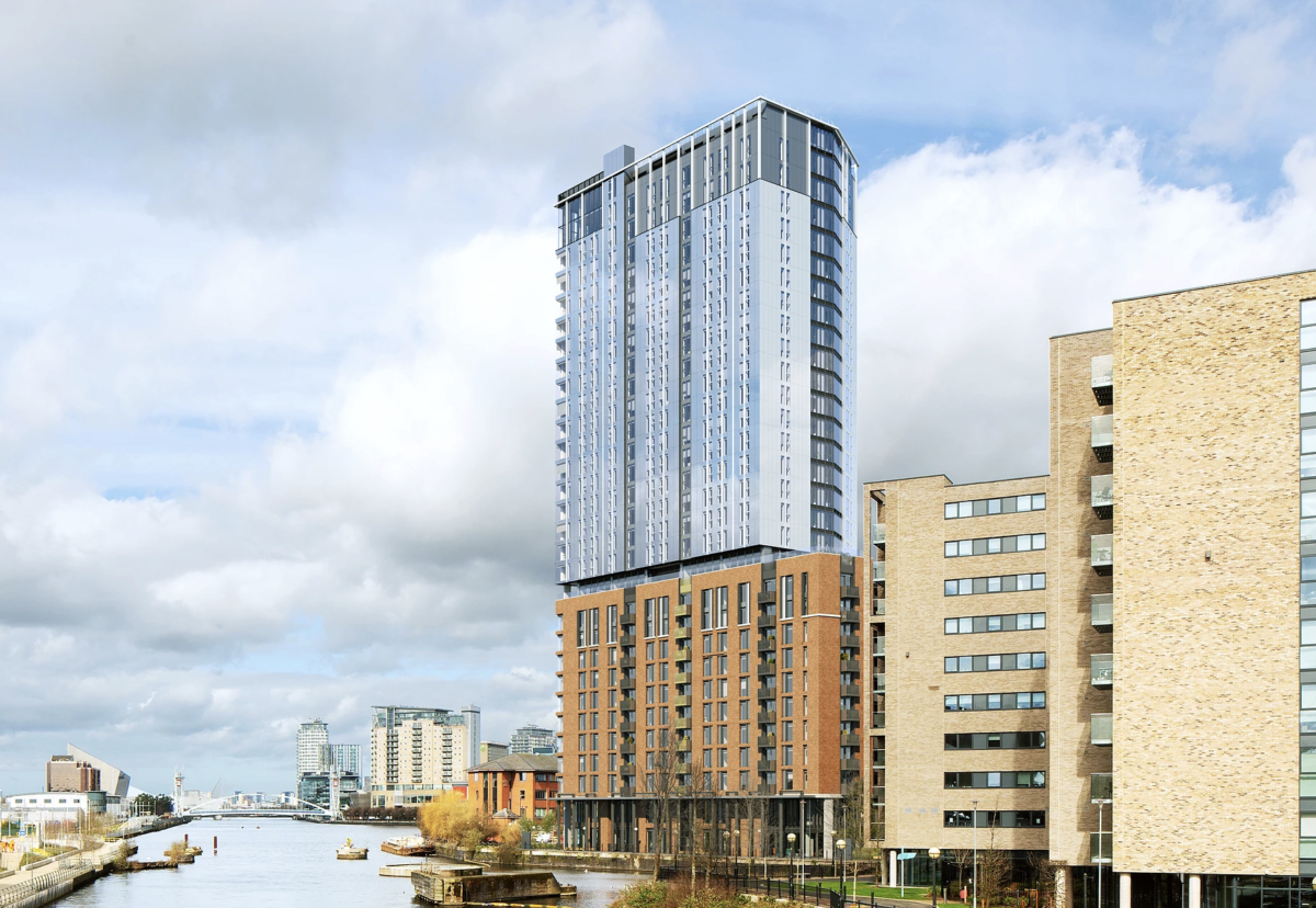 zoned tower block, designed by OMI Architects, will offer a range of private living experiences