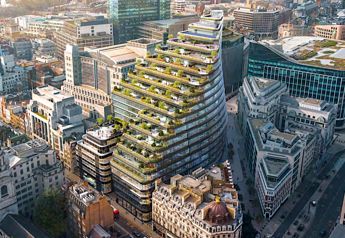 120 Fleet Street scheme with unique south facing landscaped terraces for office occupiers