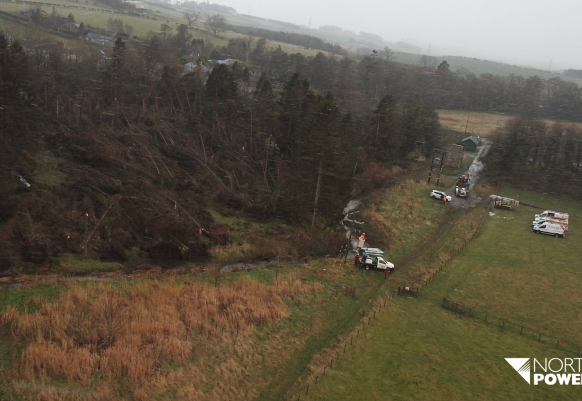 Helicopter shots reveal scale of the damage