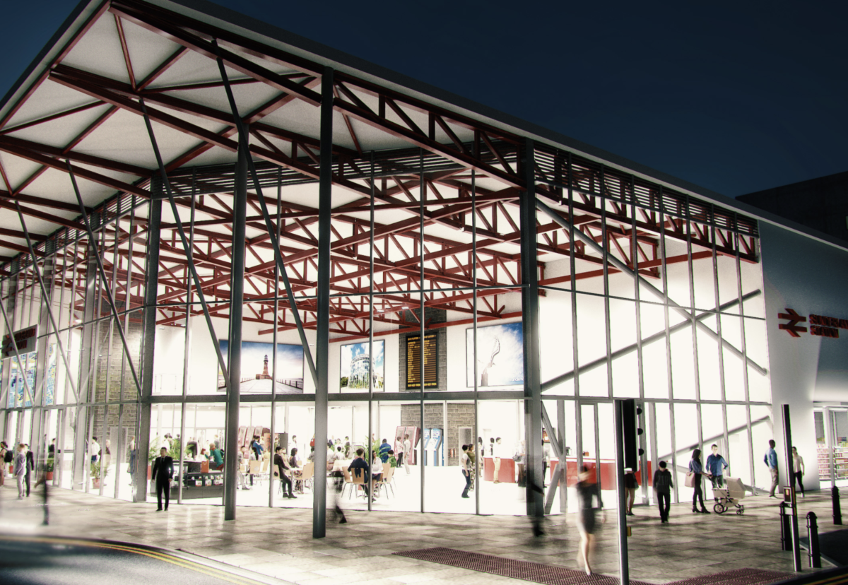 Southern entrance is the first part of a six year programme to enlarge Sunderland's station