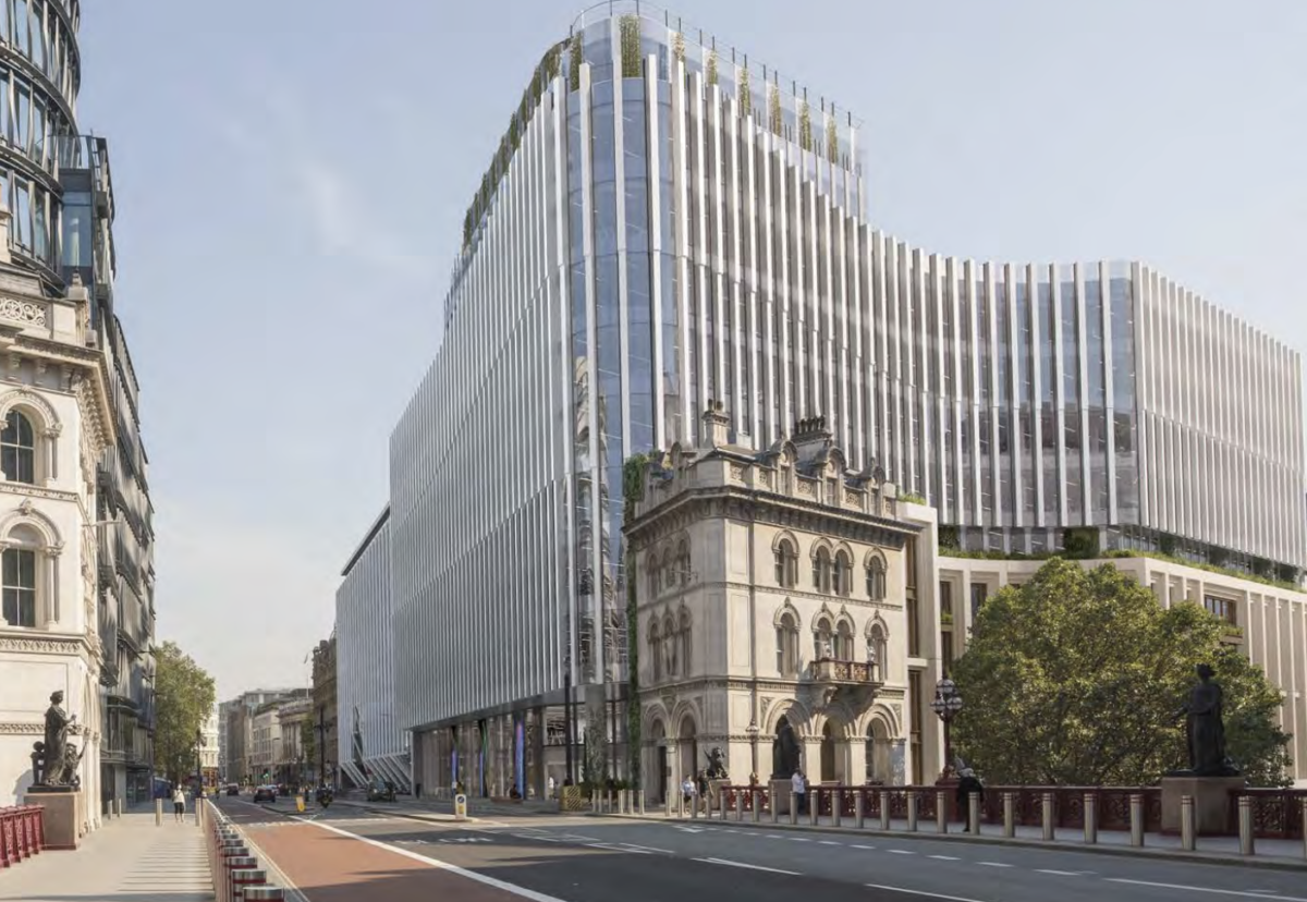 PLP Architecture designed the 36,000 sq m building will sit between the intersection of Holborn Viaduct and Farringdon Street below