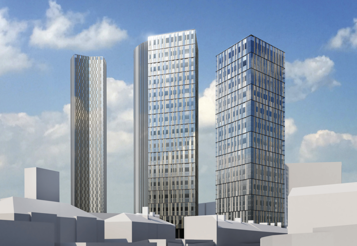 The tallest of the towers will become Manchester's second tallest building.