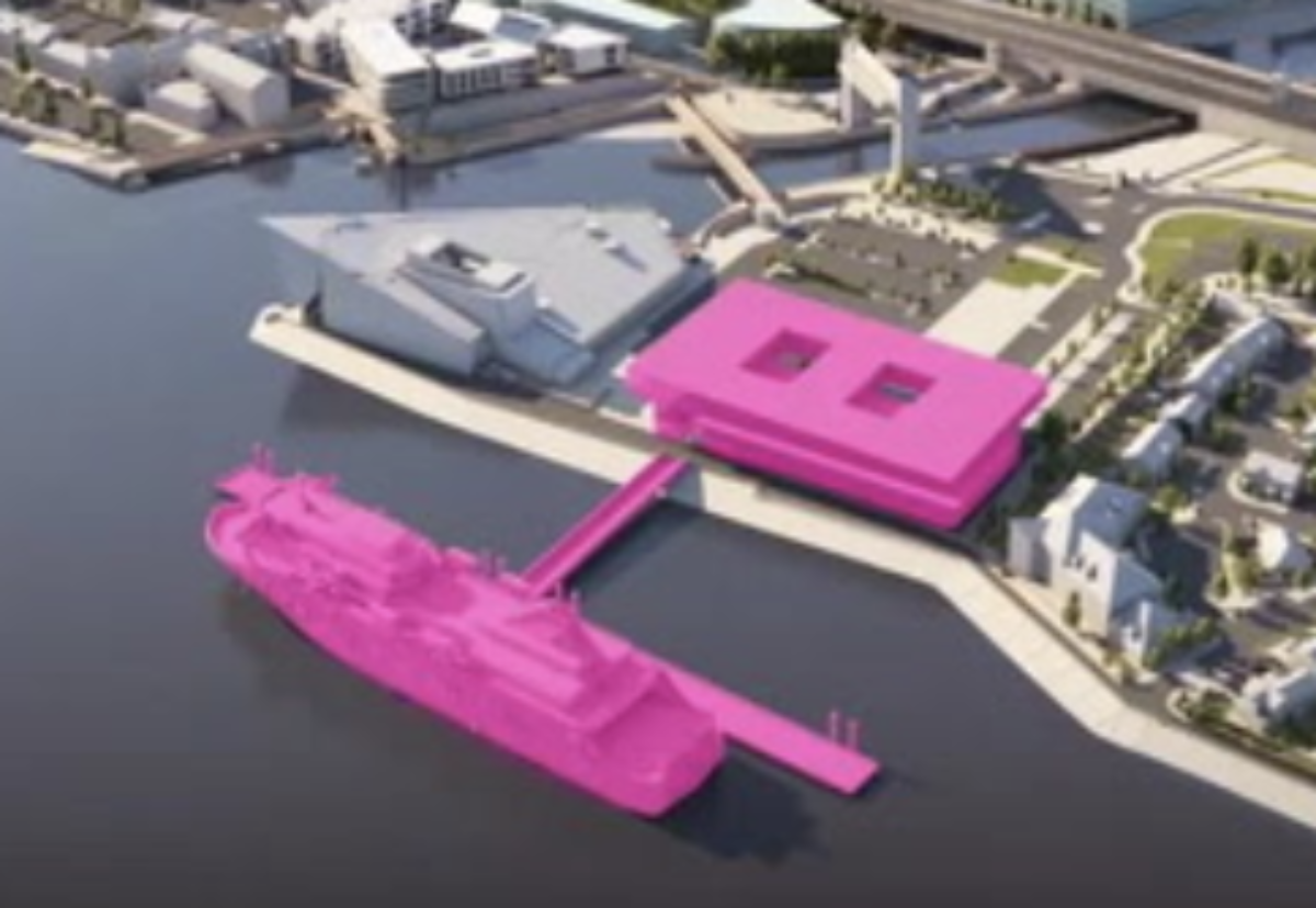 The new crusie terminal would be built next to the city's aquarium