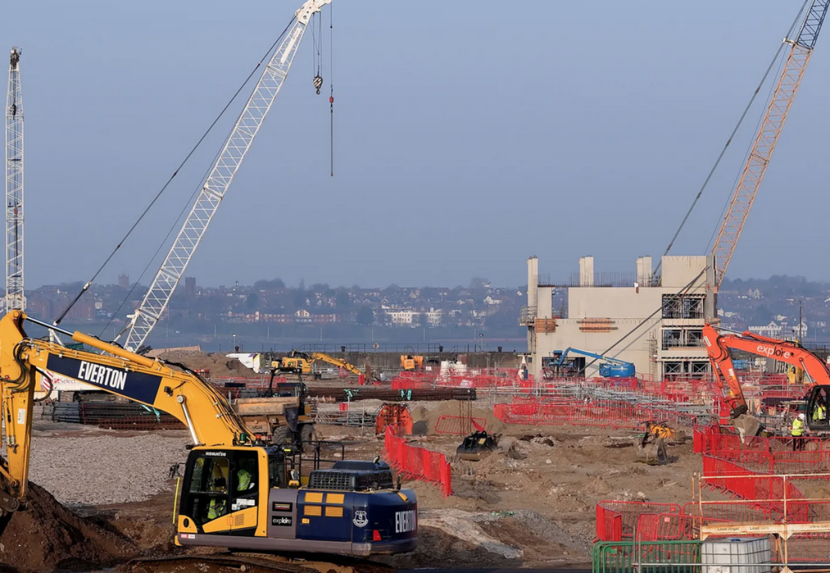 Work continues on the waterfront site