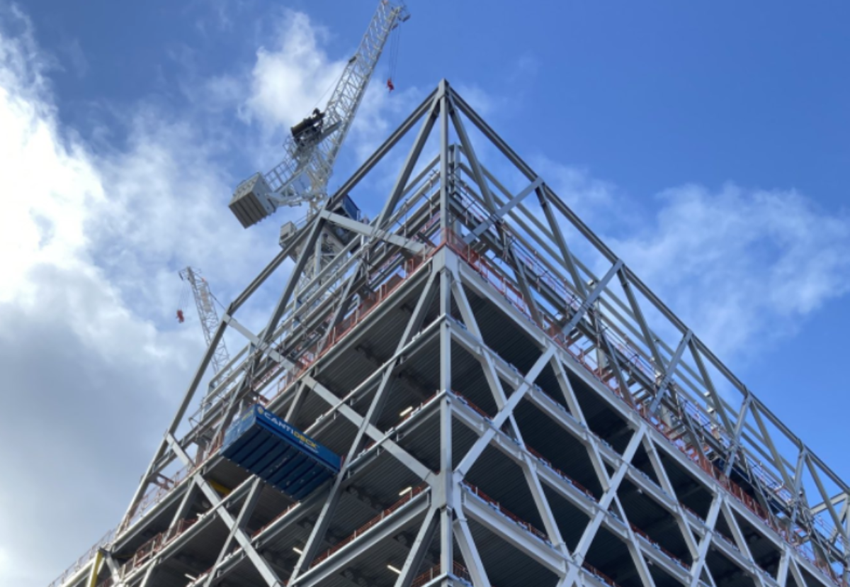 Steelwork tops out at Billington's New Bailey job in Manchester