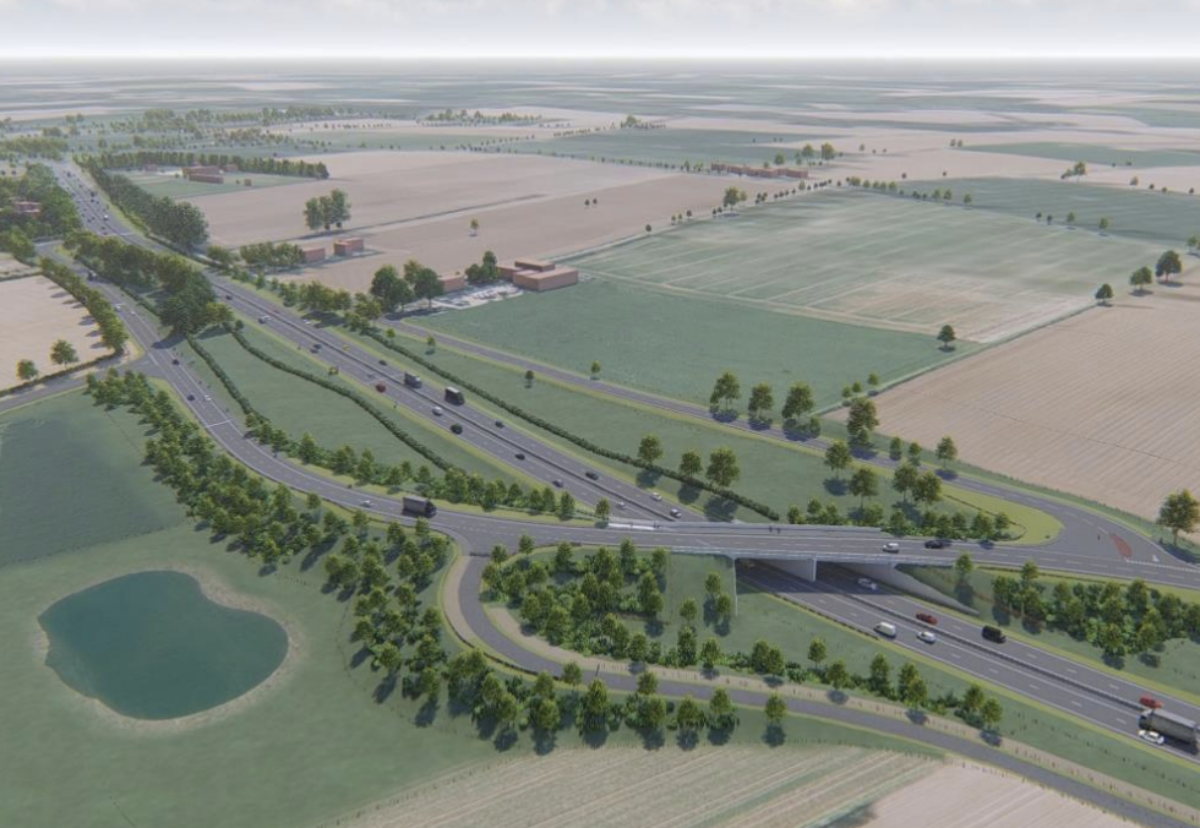 Project involves a new overbridge at Blofield traversing the new A47 dual carriageway