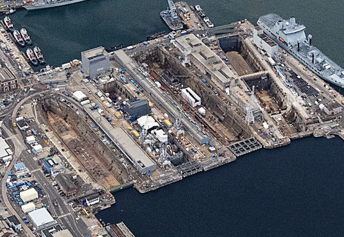 10 Dock (pictured centre) is being built to support new Dreadnought-class missile submarines