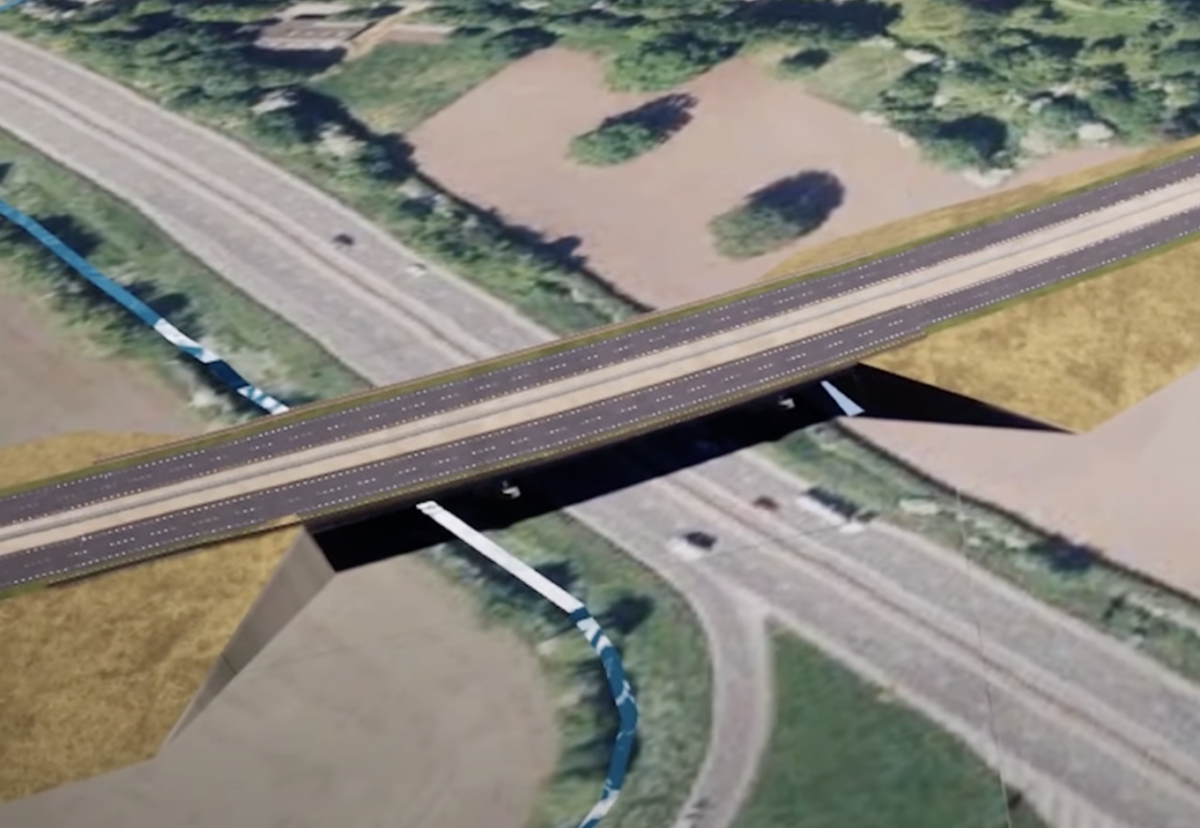 A new bridge will be built over the A1